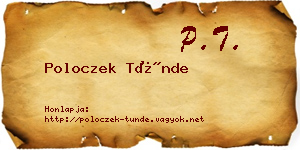 Poloczek Tünde névjegykártya